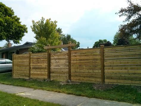 Semi Privacy Fence With Varying Thickness Board Custom Gate Moderne