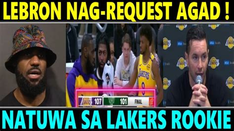 Breaking Lebron Nag Request Agad Sa Lakers Natuwa Sa Lakers Rookie