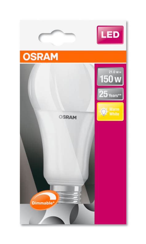 OSRAM LED SUPERSTAR ClasA 230V 21W 827 E27 DIM A Plast matný 2452lm