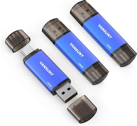 Amazon Vansuny 128GB 3 Pack USB Type C Flash Drives 2 In 1 Dual