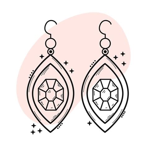 Premium Vector Earrings Icon Hand Drawing Jewelry