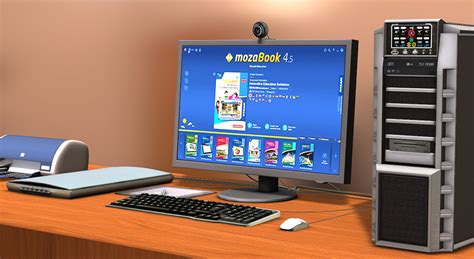 Настолен компютър - 3D сценa - Електронно обучение и учене Mozaik