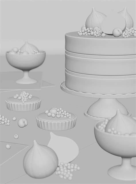 D Autumn Naked Cake On Behance