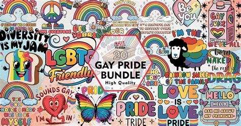 Gay Pride Bundle Clipart Png Graphics Bundle Creative Fabrica