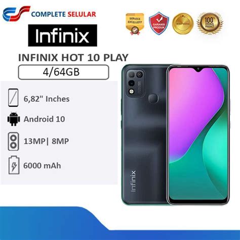 Jual Infinix Hot 10 Play 4 64GB Black Di Seller Al Amin Prembun Kab Kebumen Blibli