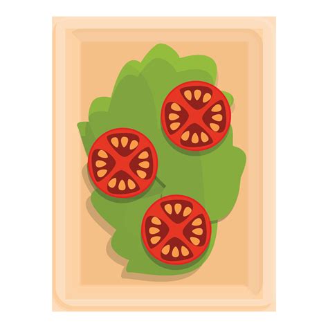 Tomato salad food airline icon, cartoon style 14307240 Vector Art at