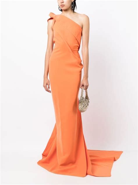 Maticevski Asaymmetric Draped Fishtail Gown Editorialist