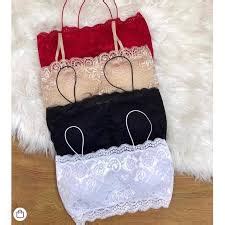 Promo O Kit Top Faixa Renda Forro Suti Sem Bojo Al A Fina Lingerie Atacado Crooped