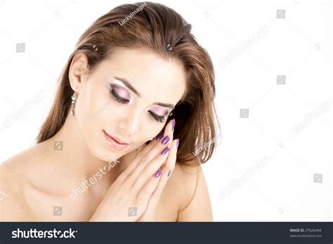 Attractive Naked Girl Closed Eyes Stock Photo Shutterstock
