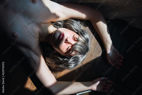 Nude Woman Lying On Floor Stock Photo Adobe Stock
