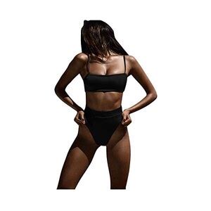 Noagenjt Bikini Donna Vita Alta Costume Intero Donna Contenitivo Bikini Donna Push Up Costume