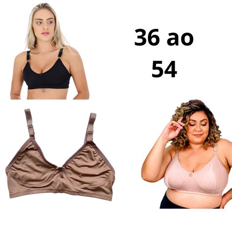 Suti Refor Ado Sem Bojo Sustenta O Lingerie Feminina B Sico Plus Size Shopee Brasil