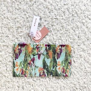 Pilyq Swim Pilyq Flora Smocked Bandeau Bikini Set Nwt Poshmark