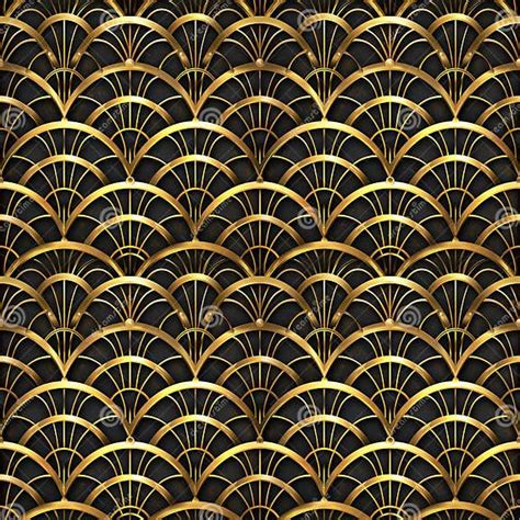 Art Deco with Multiple Golden Arc Line ,overlap Cirlce Pattern in ...