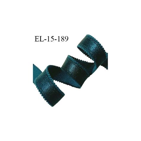 Elastique Picot Lingerie Mm Lingerie Couleur Vert Sapin Brillant Largeur Mm Allongement