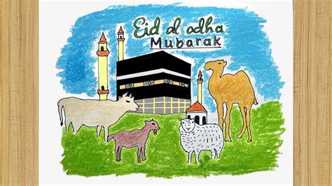 Eid al Adha Drawing 🕌 How to Draw Eid ul Adha 🕋 Drawing of Eid Mubarak