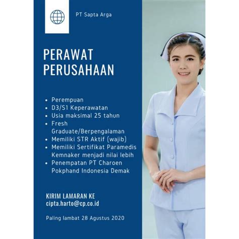 Lowongan Kerja Perawat Klinik Perusahaan Di Pt Charoen Pokphand