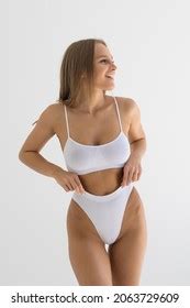 Sexy Woman White Lingerie Isolated On Stock Photo 2063729609 Shutterstock