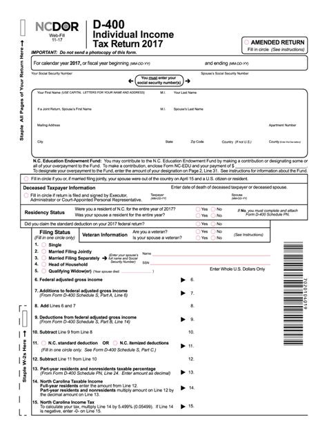 Nc Dor D Fill Out Tax Template Online Us Legal Forms