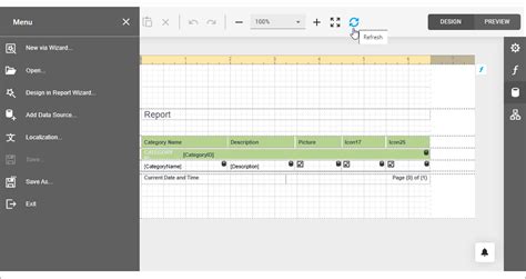 Customize The Report Designer Toolbar And Menu Net Reporting Tools