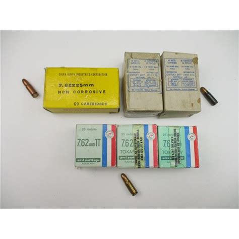 Assorted Military 762x25mm Tokarev Ammo Lot