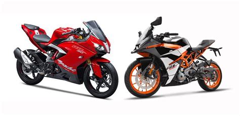 Tvs Apache Rr Vs Ktm Rc Comparison Car Blog India