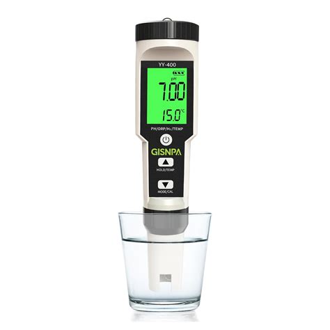 GISNPA PH Meter, Digital 4-in-1 PH ORP H2 Temp Meter, PPB/PPM Meter