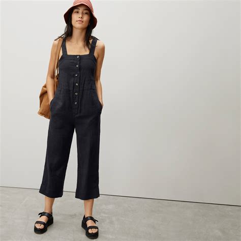 The Linen Jumpsuit Washed Black Everlane