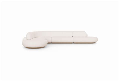 Shop Naked Curved Sectional Sofa Piece Online Marie Burgos Collection