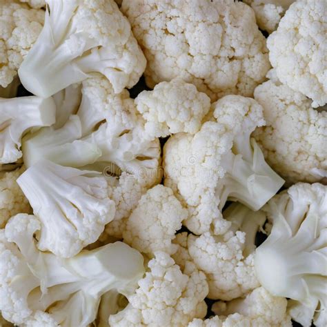 Cauliflowermacro Photo Green Fresh Vegetable Broccolicauliflower And