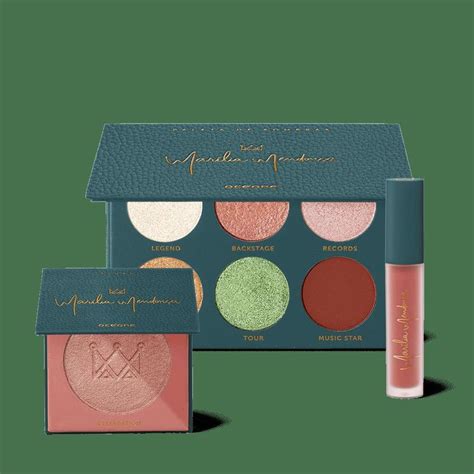 Kit Batom Líquido Nude Paleta de Sombras Blush Marília Mendonça By Océane Produtos