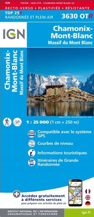 Chamonix Masyw Mont Blanc Ot Mapa Ign