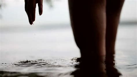 Naked Man Is Bathing In River Or Sea In Stock Video Pond