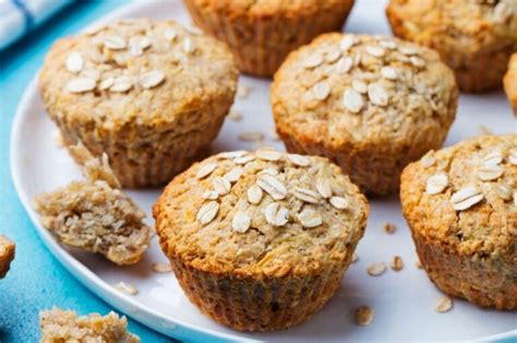 Muffins De Avena Con Manzana Y Banano