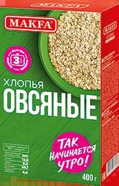 Зерновые хлопья и Геркулес MAKFA в коробке — для долгой варки и ...