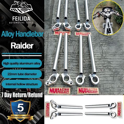 Fast DeliveryAlloy NUI Alloy Naked Handle Bar Raider 150 Carb R150 Fi Xrm Rs 125 Rs