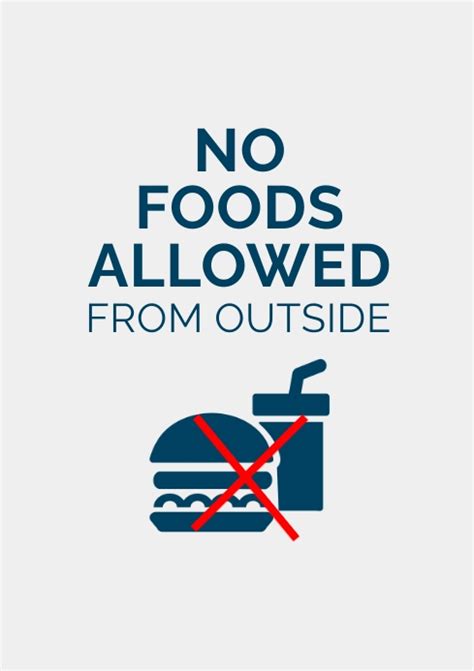 Copy Of No Foods Allowed Sign Poster Postermywall