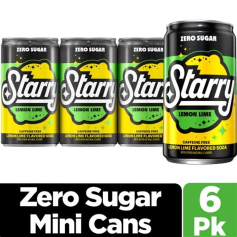 Pepsi Cola® Starry™ Zero Sugar Lemon Lime Caffeine Free Soda Mini Cans