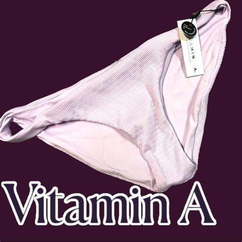 Vitamin A Swim Nwt Vitamin A Luciana Reversible Bikini Bottoms In Soft Lilac Size S Poshmark
