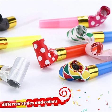 12pcs Party Air Blaster Noise Maker Cheer Whistle Colorful Birthday
