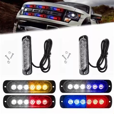 1par Lateral Faro Led Barra Estrobo Patrulla 16 Función Moto MercadoLibre