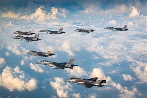 Iaf F 35is And Usaf F 15es Flying Together Over Israel This Week