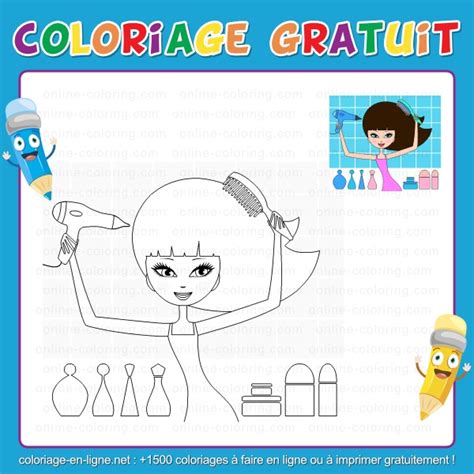 Coloriage Coiffure Coloriage à imprimer ou à faire en ligne