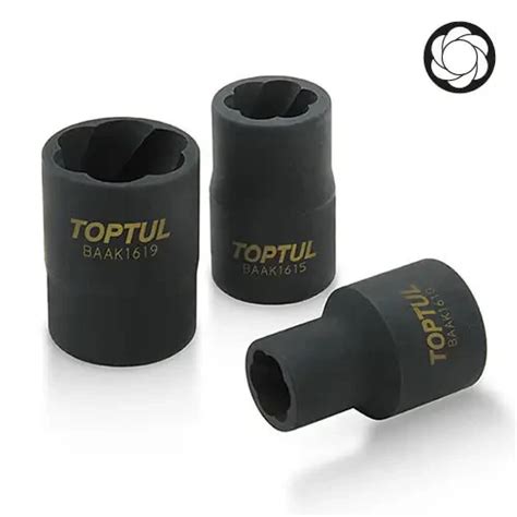 Головка-экстрактор для Поврежденных Болтов 1/2" 24мм TOPTUL BAAK1624 ...