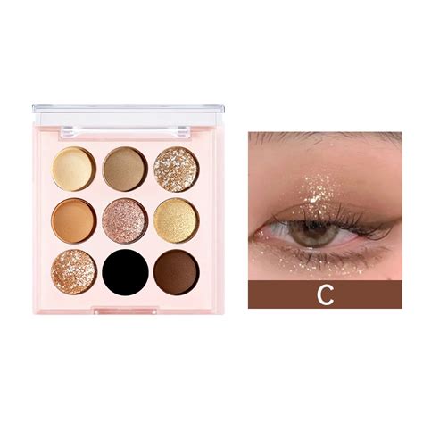 Jual COD Eyeshadow Palette Waterproof Matte Glitter Shimmer Korea 9 Warna Pigmented Nude Pink