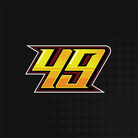 Race Number 49 Logo Design Vector 17301492 Vector Art At Vecteezy