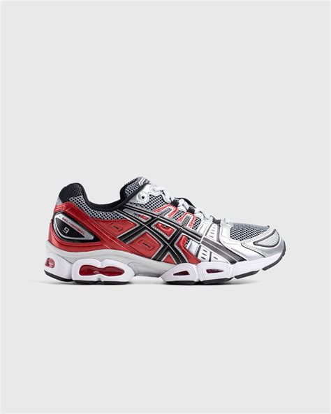 asics – Gel-Nimbus 9 Pure Silver/Classic Red | Highsnobiety Shop