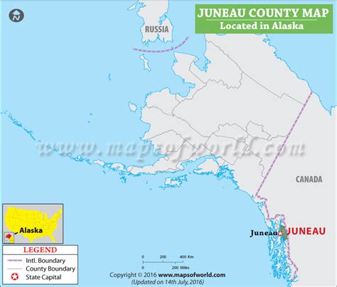 City And Borough Of Juneau Borough Map Alaska