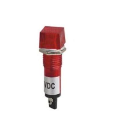 N-804-R 220VAC Ø10mm Лампа индикаторная неоновая красная пластмасса ...