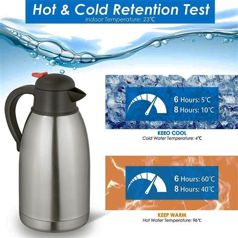 Stainless Steel Vacuum Kettle Flask Dispenser Hot Cold Tea Coffee Insulated Jug EBay UK